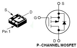 NTLJS1102P, Power MOSFET ?8 V, ?8.1 A, COOL Single P?Channel, 2x2 mm, WDFN package